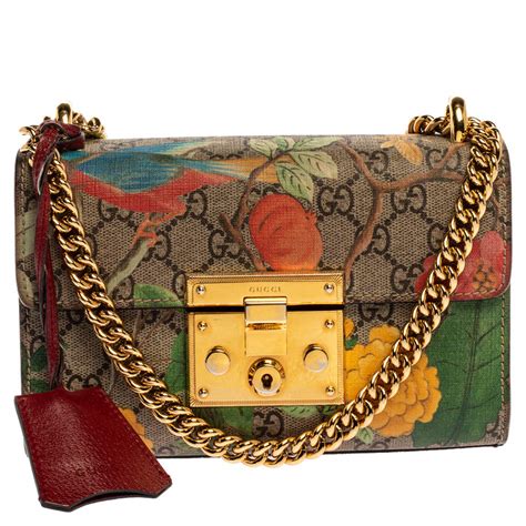 gucci tian padlock shoulder bag|Gucci gg supreme shoulder bag.